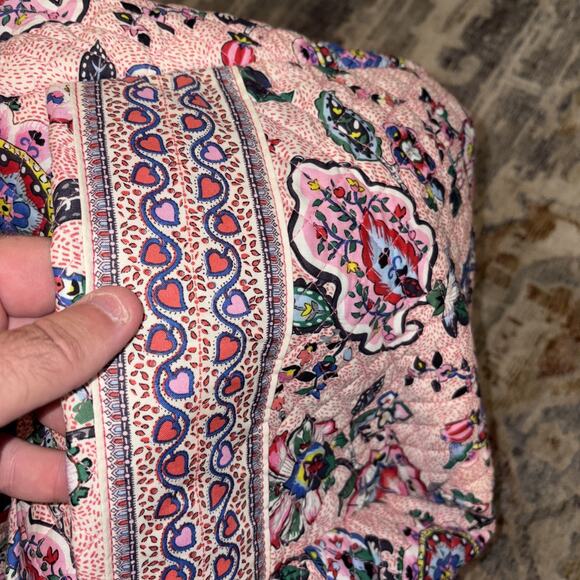 Vera Bradley Set W/Small Duffel Bag And Large Duffel Bag Raspberry Fitz Pattern - Picture 7 of 16